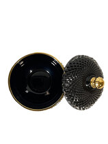 0 Lasirasia /Glass jar round  Black