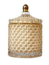 0 Lasirasia/glass jar tall white pearl