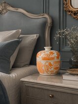 0 Lidded jar - kannellinen rasia papillon orange/ white