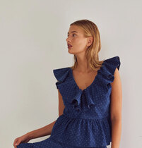 0 Louisa denim blouse