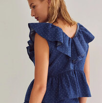 0 Louisa denim blouse