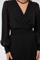 0 Luna dress puff sleeve black