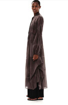 0 Maxi Longsleeved Tunic dress Charcoal grey – Watercolor Transparency