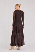 0 Messa dress dark chocolate brown