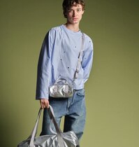 0 Metallic Silver small weekender