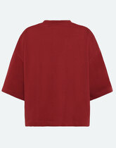 0 Mira Boxy T-shirt organic cotton merlot red