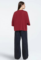 0 Mira Boxy T-shirt organic cotton merlot red