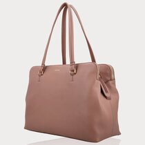 0 OLIVIA GRAIN BUSINESS/LAP TOP BAG Mocha Mousse /GOLD