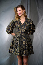 0 Pina Aya Wrap Dress Black Gold