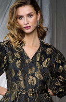 0 Pina Aya Wrap Dress Black Gold