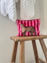 0 Samettipussi pink leopard
