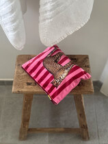0 Samettipussi pink leopard