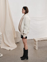 0 Sheltering Wool Bomber Jacket Off White