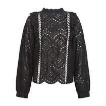0 Sus Shirt Black cotton lace