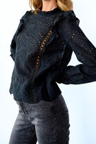 0 Sus Shirt Black cotton lace