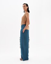 0 Travelling denim wide pants