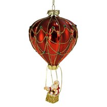 0 joulupukki kuumailmapallossa -koriste