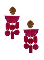 0 punaista ja purppuraa korvakorut 