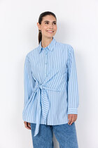 Ale0 Bardot shirt light blue