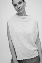 Ale0 Boxy Top merino bubble wool-100% merinovilla nude