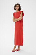 Ale0 Celina Flounce Dress Poppy Red