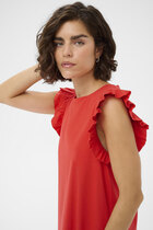 Ale0 Celina Flounce Dress Poppy Red