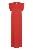 Ale0 Celina Flounce Dress Poppy Red