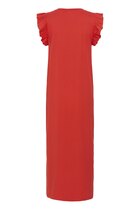 Ale0 Celina Flounce Dress Poppy Red
