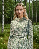 Ale0 Elisabet Green Sunflowers dress