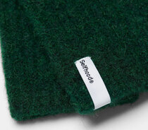 Ale0 Fluffy half mittens green