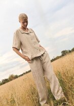 Ale0 Janella linen pants-pellavahousut nature