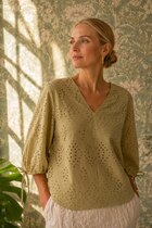 Ale0 Joella blouse travertine green