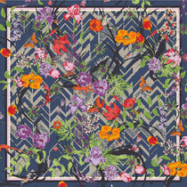 Ale0 Living garden zigzag silk scarf