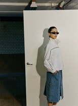 Ale0 Odessa denim skirt
