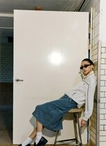 Ale0 Odessa denim skirt