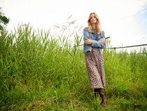 Ale0 Ophia Skirt leopard
