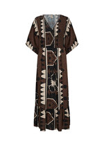 Ale0 Rosalie Dress Brown combi